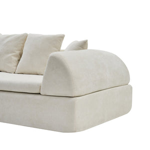 English Elm Cloud Modular Sectional with Ottoman Sink-in Cushions for Relaxed Living Spaces W3728S00006