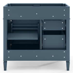 English Elm 36'' Modern Bathroom Vanity Cabinet With Solid Wood Frame, 2 Drawers, Tip-Out For Storage Needs N710P256582M