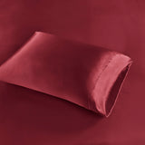 Madison Park Essentials Satin Glam/Luxury Luxury 2 PC Pillowcases MPE21-782 Red