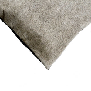 HomeRoots Set of Two Luxurious Cowhide Throw Pillows for Cozy Living Room Decor and Stylish Comfort Grey 322824