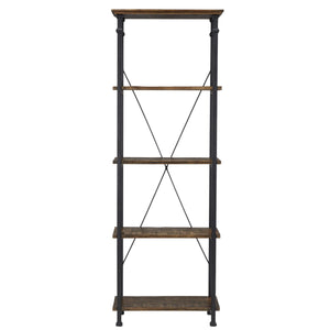 Eastfield 26 Inch Industrial Metal Frame 4 Shelf Bookcase for Modern Living Spaces