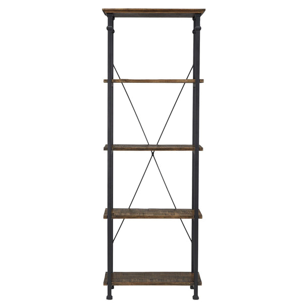 Eastfield 26 Inch Industrial Metal Frame 4 Shelf Bookcase for Modern Living Spaces