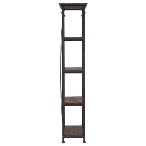 Eastfield 26 Inch Industrial Metal Frame 4 Shelf Bookcase for Modern Living Spaces