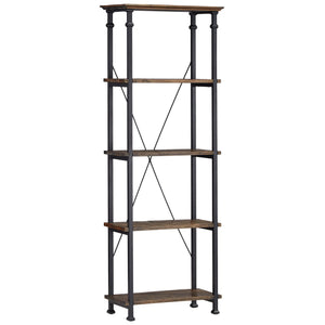 Eastfield 26 Inch Industrial Metal Frame 4 Shelf Bookcase for Modern Living Spaces