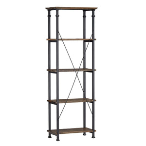 Eastfield 26 Inch Industrial Metal Frame 4 Shelf Bookcase for Modern Living Spaces