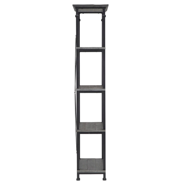 Eastfield 26 Inch Industrial Metal Frame 4 Shelf Bookcase for Modern Living Spaces