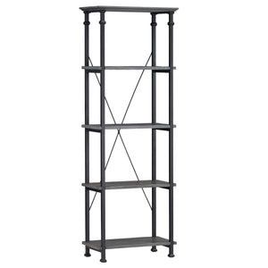 Eastfield 26 Inch Industrial Metal Frame 4 Shelf Bookcase for Modern Living Spaces