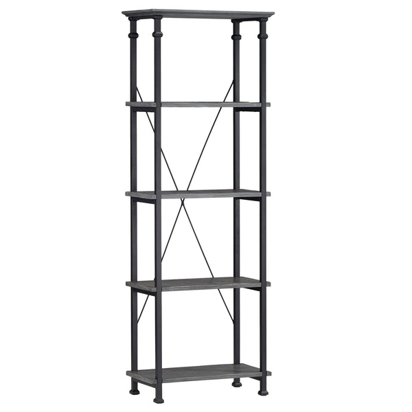 Eastfield 26 Inch Industrial Metal Frame 4 Shelf Bookcase for Modern Living Spaces
