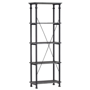 Eastfield 26 Inch Industrial Metal Frame 4 Shelf Bookcase for Modern Living Spaces