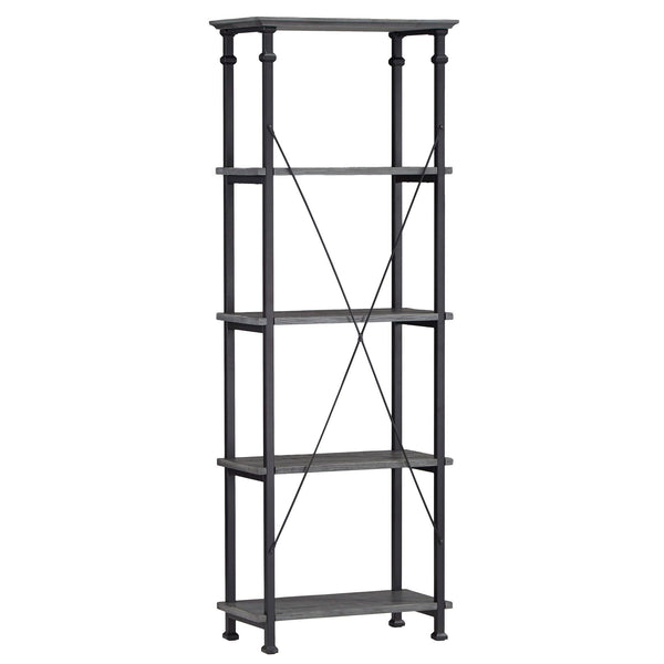 Eastfield 26 Inch Industrial Metal Frame 4 Shelf Bookcase for Modern Living Spaces