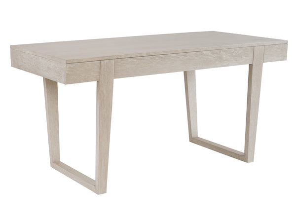 Lexington Sligh Revington Writing Desk - Contemporary Dark Walnut Finish With Elegant Quartered Oak Design Taupe Wood 322-410