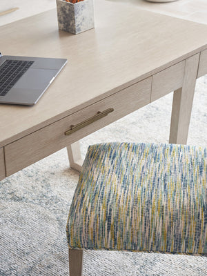 Lexington Sligh Revington Writing Desk - Contemporary Dark Walnut Finish With Elegant Quartered Oak Design Taupe Wood 322-410