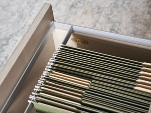 Lexington Sligh Hewitt File Chest - Contemporary Dark Walnut Oak Design With Elegant Custom Hardware & Full-extension Drawers Taupe Wood 322-450