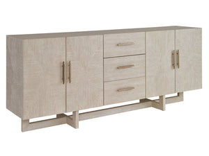 Lexington Sligh Sorenson Media Console - Contemporary White Oak Design With Elegant Dark Walnut Finish And Storage Solutions Taupe Wood 322-660