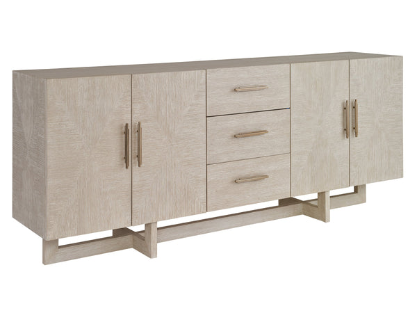 Lexington Sligh Sorenson Media Console - Contemporary White Oak Design With Elegant Dark Walnut Finish And Storage Solutions Taupe Wood 322-660