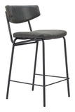 Charon Counter Stool - Set of 2 Vintage Black 110263 Zuo Modern