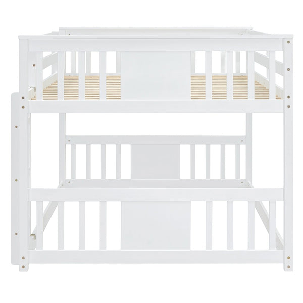 English Elm Full Over Bunk Bed Pine Frame Gray Finish Kids Guest Room Sleep Solution LT100207AAK