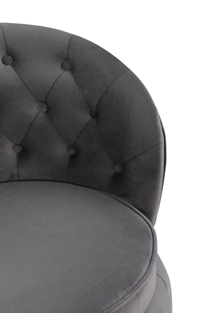 English Elm 360 Degree Swivel Cuddle Barrel Accent Storage Chairs Plush Velvet Round Armchair with Hidden Storage and Luxurious Comfort Gray W1420P198928
