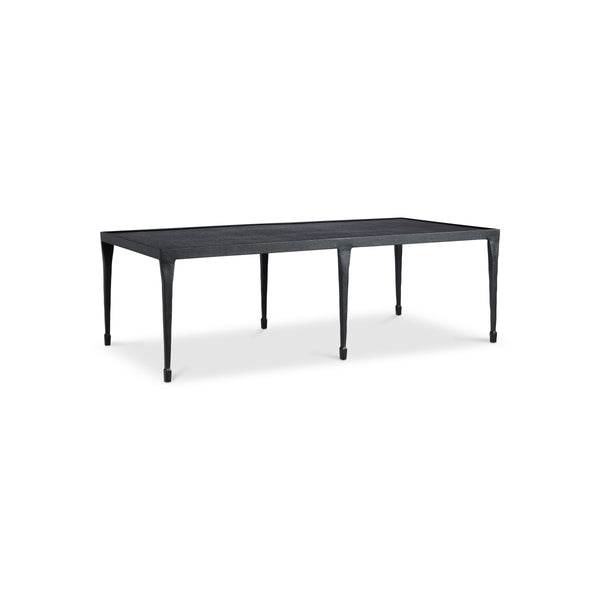 Bernhardt Halden Hammered Cast Iron Cocktail Table with Sculptural Blackened Finish