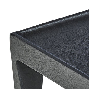 Bernhardt Halden Hammered Cast Iron Cocktail Table with Sculptural Blackened Finish