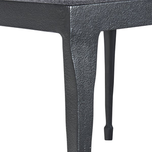 Bernhardt Halden Hammered Cast Iron Cocktail Table with Sculptural Blackened Finish