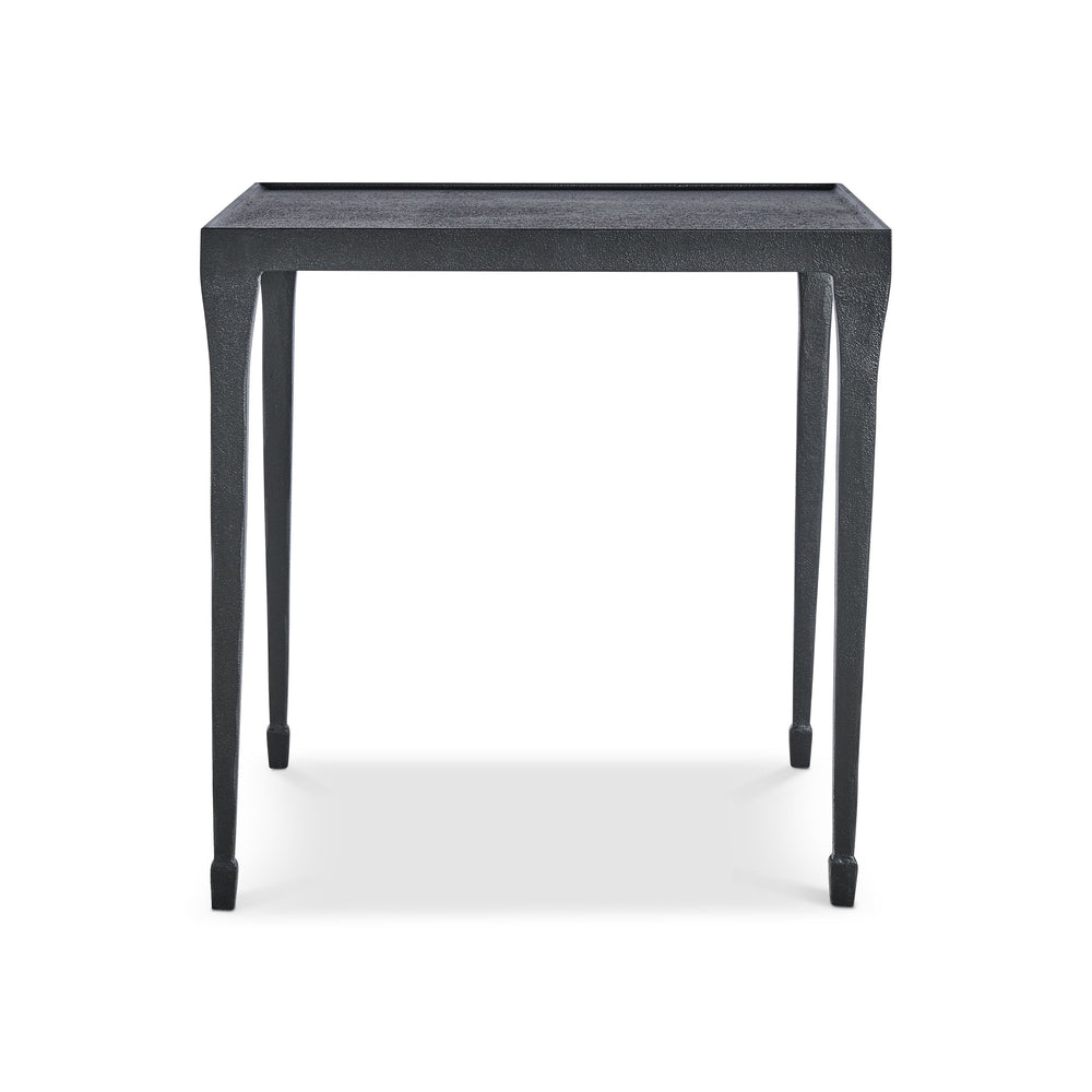 Bernhardt Bernhardt Halden Hammered Cast Iron Side Table with Blackened Finish and Sculpted Legs 323123