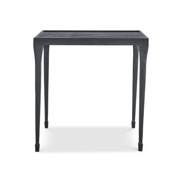 Bernhardt Bernhardt Halden Hammered Cast Iron Side Table with Blackened Finish and Sculpted Legs 323123