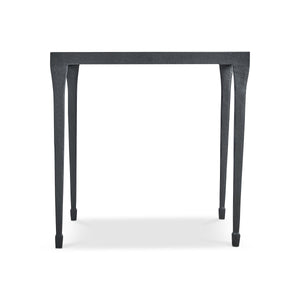 Bernhardt Halden Hammered Cast Iron Side Table with Blackened Finish and Sculpted Legs