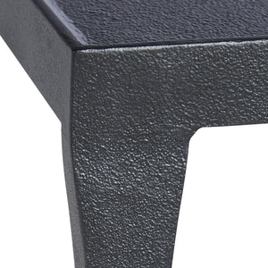 Bernhardt Halden Hammered Cast Iron Side Table with Blackened Finish and Sculpted Legs