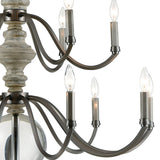 Neo Classica 36'' Wide 15-Light Chandelier - Aged Black 32315/9+6 Elk Lighting