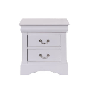 English Elm 2 Drawers Solid Pine Nightstand In Elegant White Finish – Stylish Storage For Every Bedroom Decor B016P253281