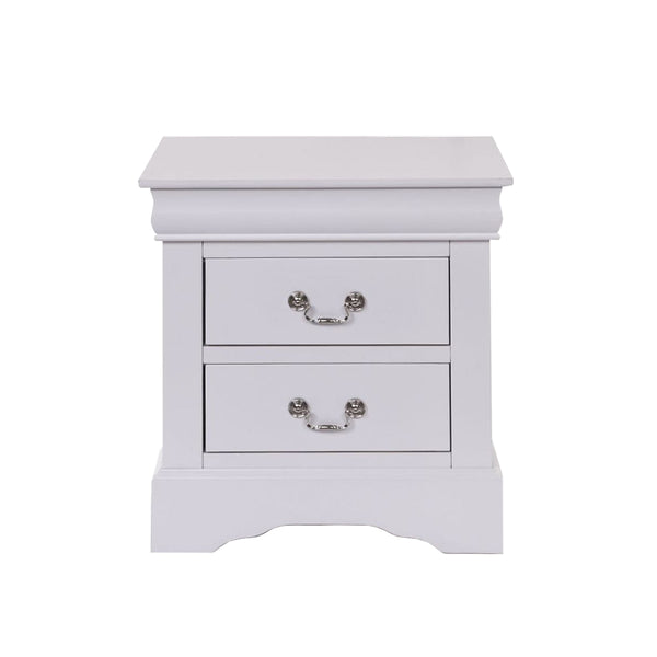 English Elm 2 Drawers Solid Pine Nightstand In Elegant White Finish – Stylish Storage For Every Bedroom Decor B016P253281