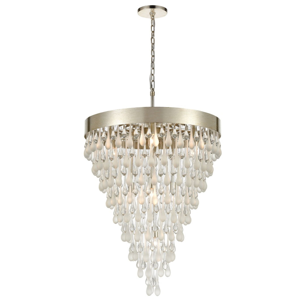 Morning Frost 26'' Wide 10-Light Chandelier - Silver Leaf 32346/10 Elk Lighting