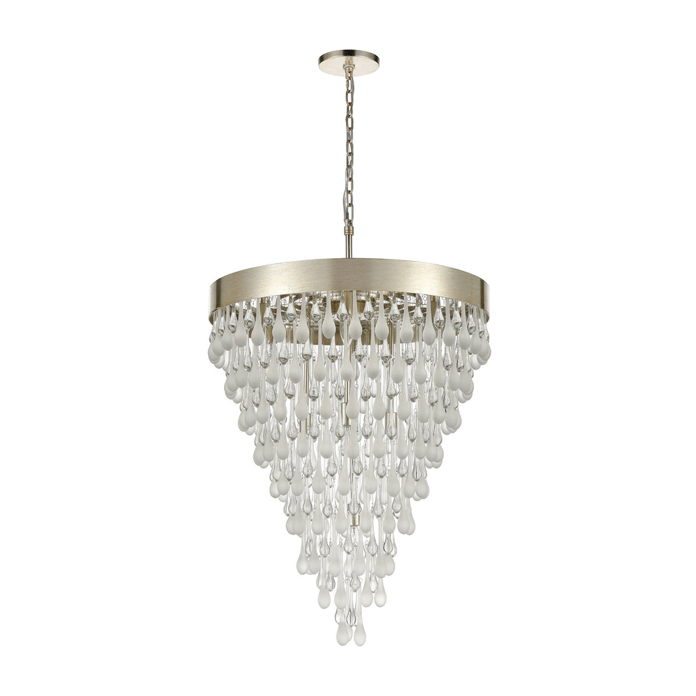 Morning Frost 26'' Wide 10-Light Chandelier - Silver Leaf 32346/10 Elk Lighting