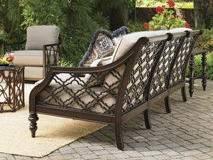 Lexington Tommy Bahama Outdoor 3235-947 Stylish Bunching Cocktail Table With Custom Tortoise Shell Finish And Elegant Design Dark Brown Wood 3235-947