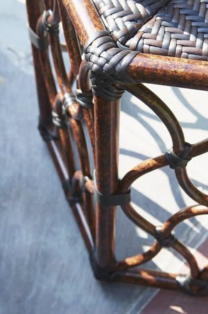 Lexington Tommy Bahama Outdoor 3235-947 Stylish Bunching Cocktail Table With Custom Tortoise Shell Finish And Elegant Design Dark Brown Wood 3235-947