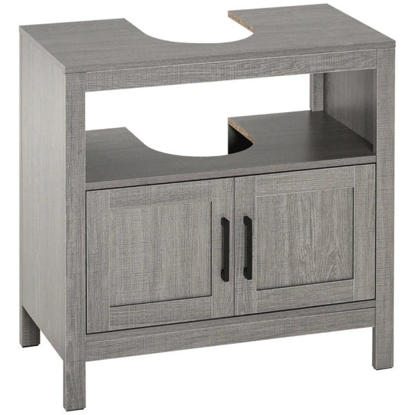 English Elm Modern Pedestal Sink Surround Cabinet White Mdf Bathroom Floor Storage Organizer T3971P469985