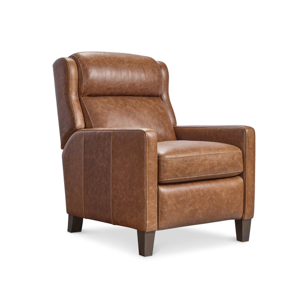Bernhardt Bernhardt Hampton Push-back Leather Recliner Bustle Back Support for Living Rooms Umber 323RLCO
