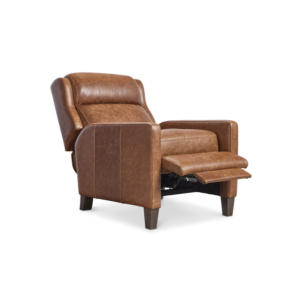 Bernhardt Hampton Push-back Leather Recliner Bustle Back Support for Living Rooms