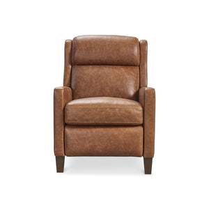 Bernhardt Hampton Push-back Leather Recliner Bustle Back Support for Living Rooms