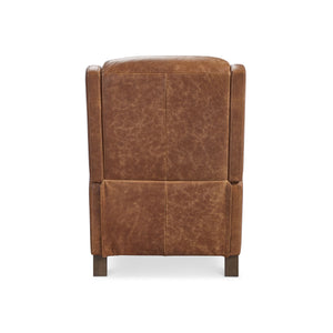 Bernhardt Hampton Push-back Leather Recliner Bustle Back Support for Living Rooms
