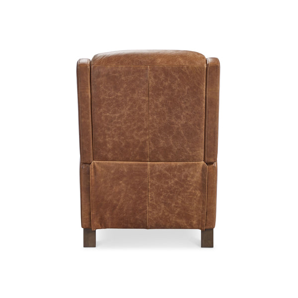 Bernhardt Hampton Push-back Leather Recliner Bustle Back Support for Living Rooms