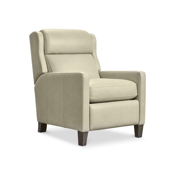 Bernhardt Bernhardt Hampton Leather Push Back Recliner with Bustle and Padded Headrest Cream 323RLO