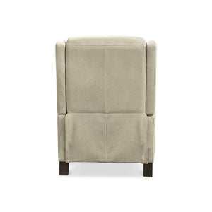 Bernhardt Hampton Leather Push Back Recliner with Bustle and Padded Headrest