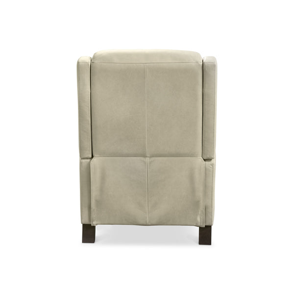 Bernhardt Hampton Leather Push Back Recliner with Bustle and Padded Headrest