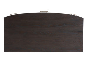 Lexington Sligh Brookings Contemporary Writing Desk With Mocha Finish And Silver Hardware For Elegant Workspaces Mocha Wood 323-410