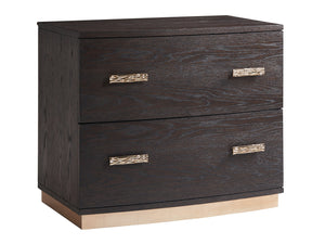 Lexington Sligh Carson Contemporary File Chest In Rich Mocha With Silver Hardware & Full-extension Drawers Mocha Wood 323-450