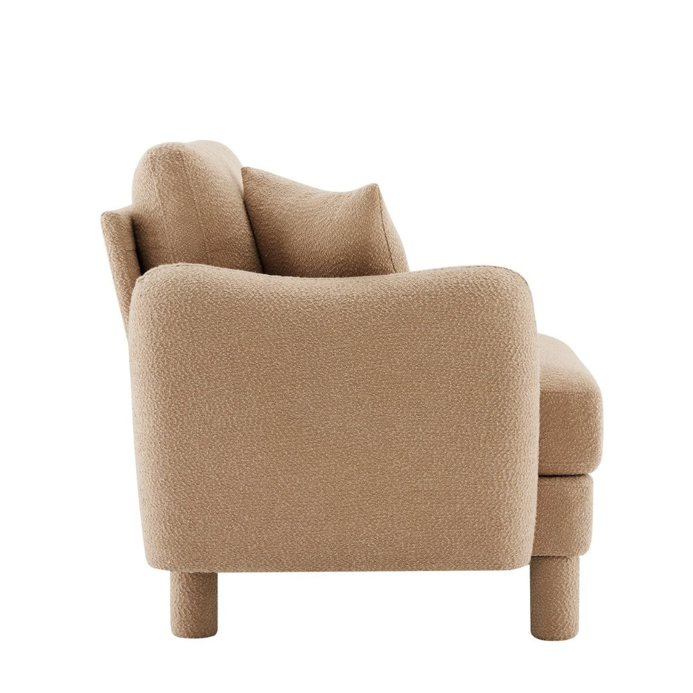 English Elm Lucas Boucle Three Seat Sofa Sculptural Curved Arms Mid-century Living Room Design W3041P337291