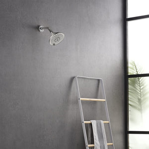 English Elm 6 High-Pressure Shower Head 5" Rain Fixed Ceiling-Mount with 6 Spray Modes, Anti-Clog Nozzles, Easy Install, Low-Flow Performance Brushed Nickel T3177P277454