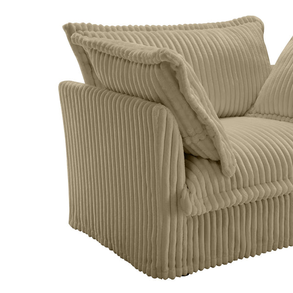 English Elm Modern Slipcovered 2-Seat Sofa Couch - Comfy Corduroy, Removable Covers, Ideal For Small Spaces! W3041S00064